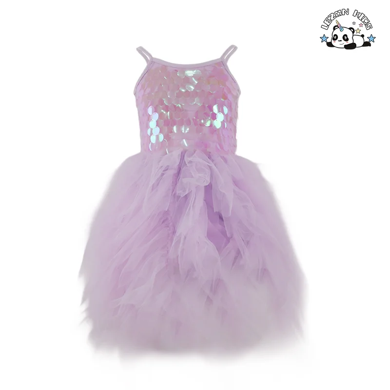 LEZONKIDS - Vestido Princesa Casual para Meninas Verão Cetim Maxi com Manga Bufante e Babado Sólido Decote Única Costa Aberta Meninas Vestido